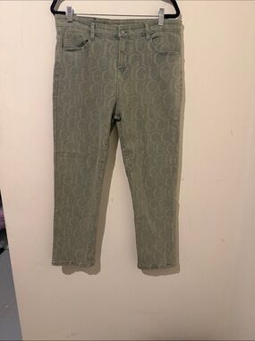 Gucci All-Over Monogram Jeans Size 34